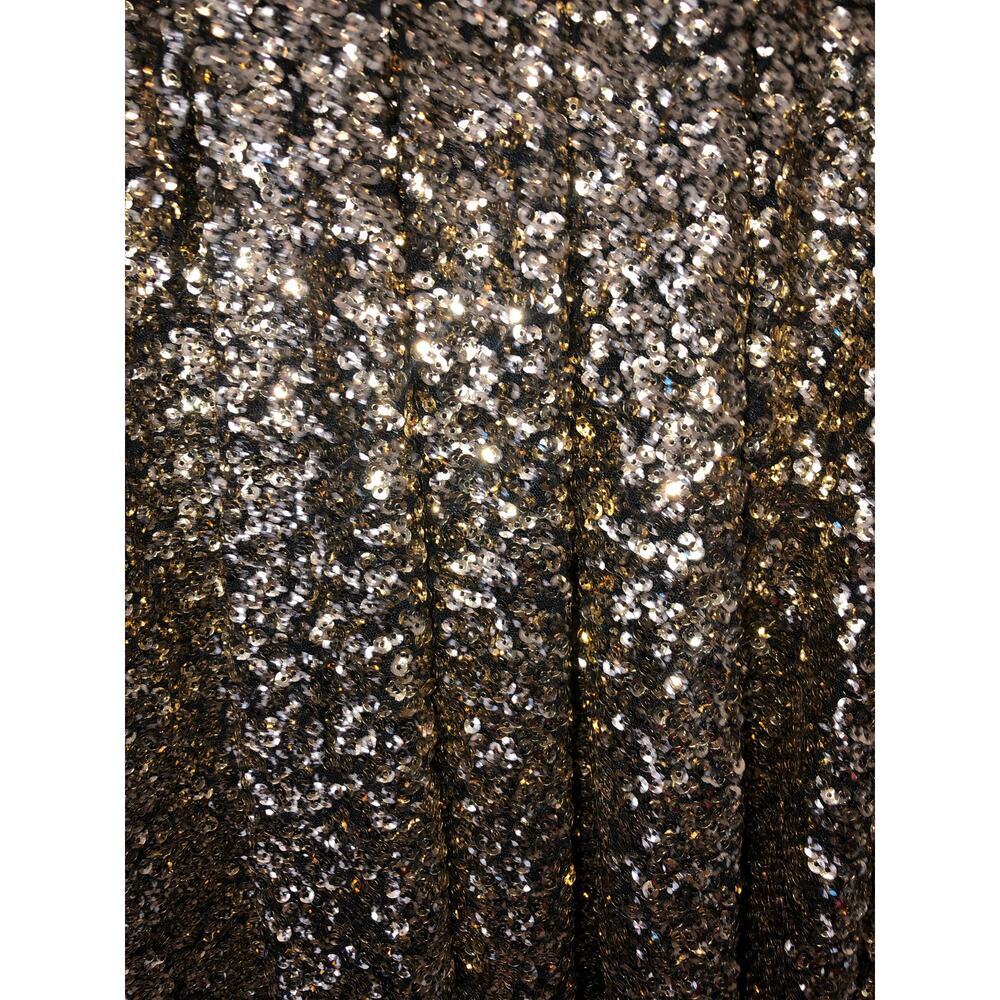 Guess Velvet Sequin Party Dress Size XS Black Gold Mini Glamoratti Indy Sleaze - Picture 5 of 15